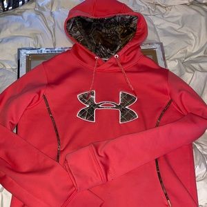 Under Armour hot pink/camo hoodie.